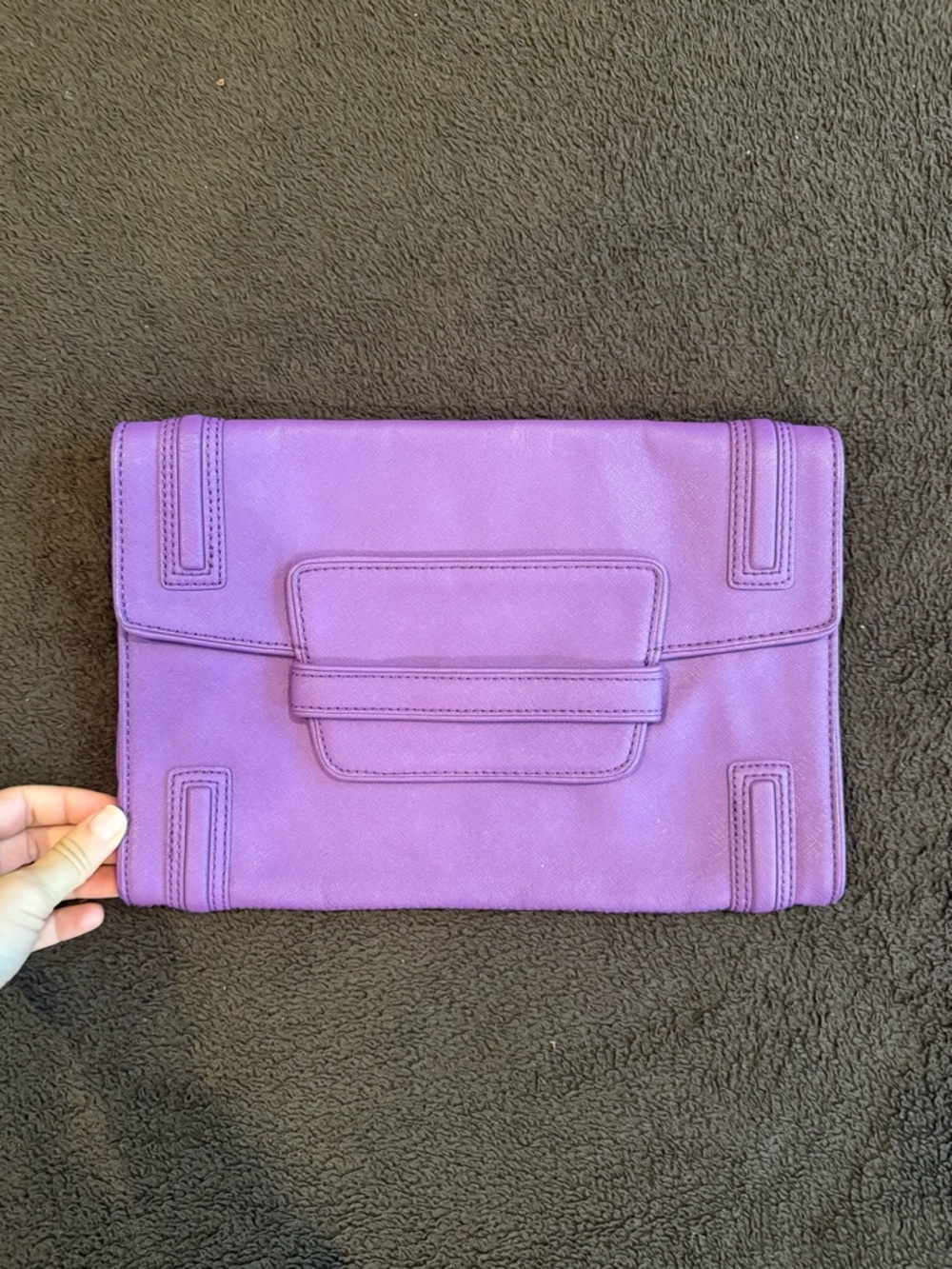 BCBGMaxAzria Purple Envelope Clutch
